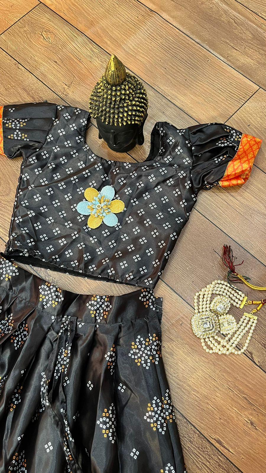 Trending Beautiful Satin Printed Lahenga Choli