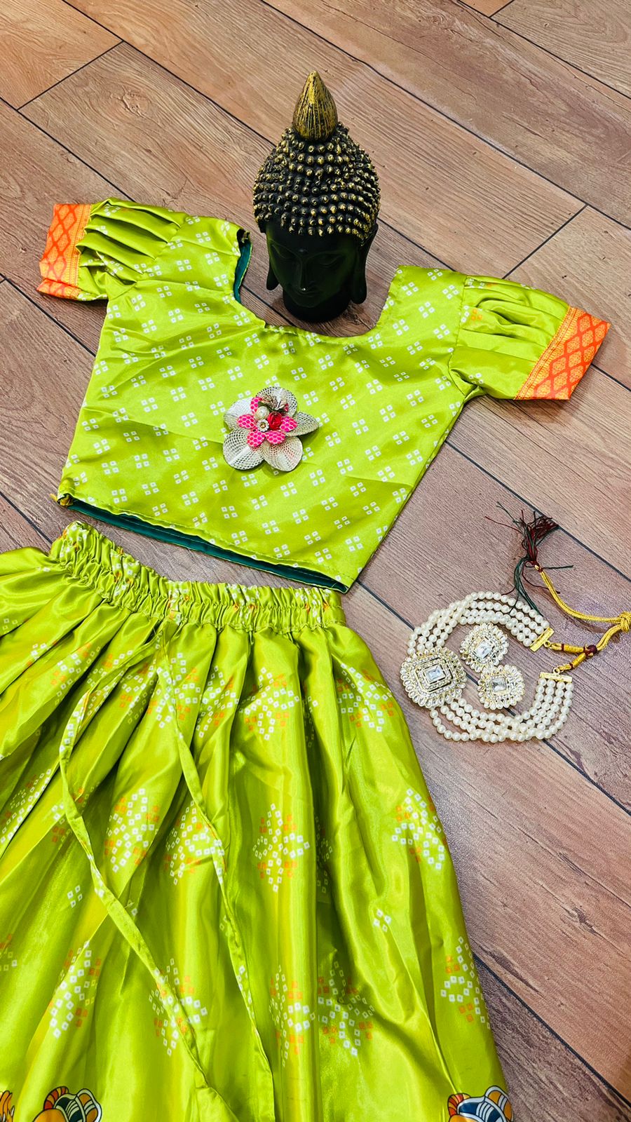 Trending Beautiful Satin Printed Lahenga Choli