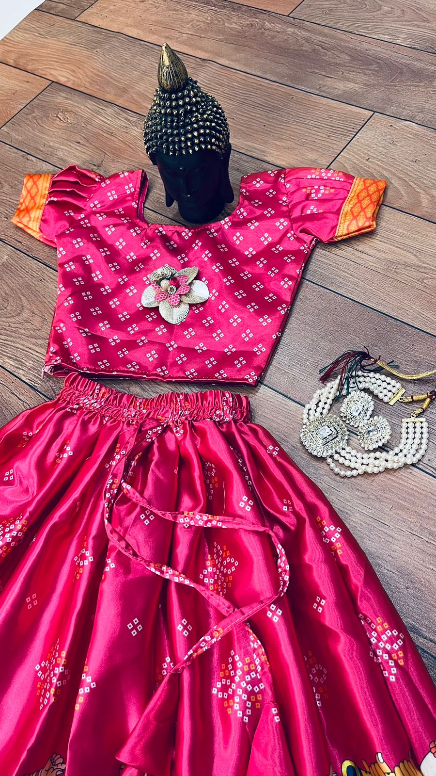 Trending Beautiful Satin Printed Lahenga Choli