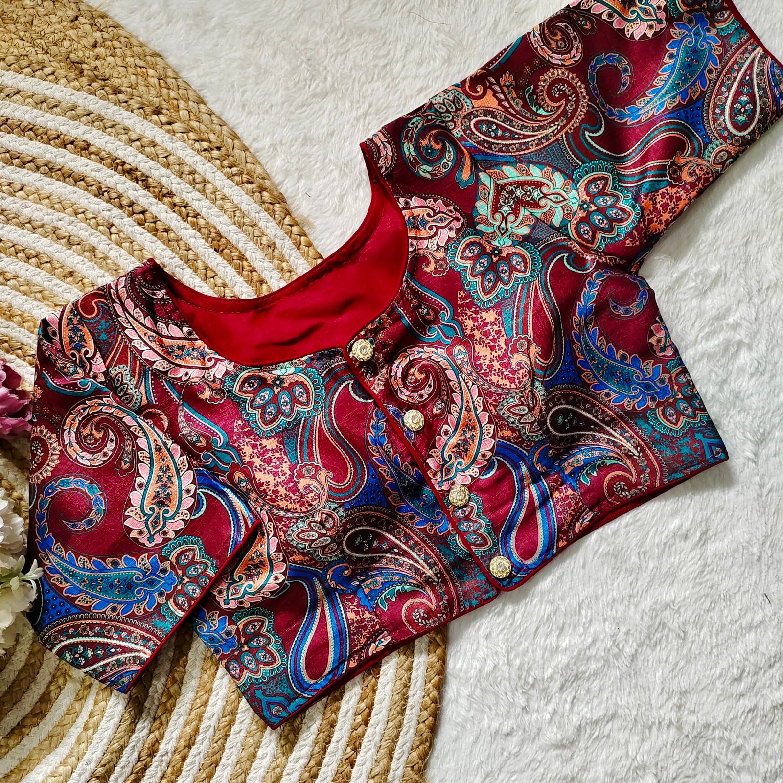 Beautiful Sabyasachi Style Decent Print Designer Blouse