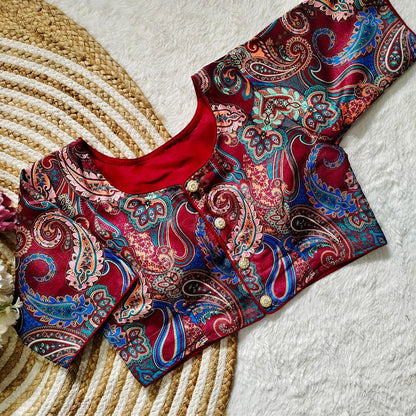 Beautiful Sabyasachi Style Decent Print Designer Blouse