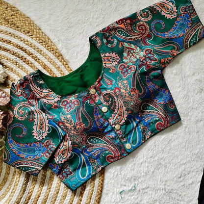 Beautiful Sabyasachi Style Decent Print Designer Blouse