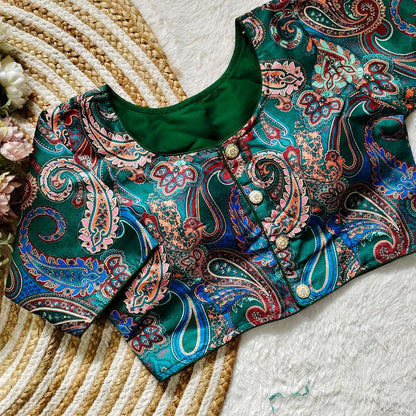 Beautiful Sabyasachi Style Decent Print Designer Blouse