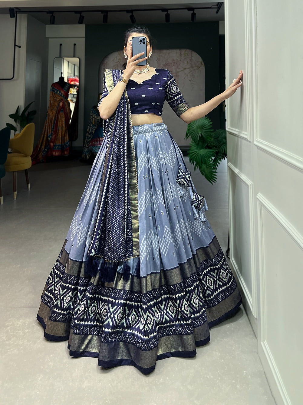 Beautiful Designer Foil Work Lehenga Choli Dno 1688