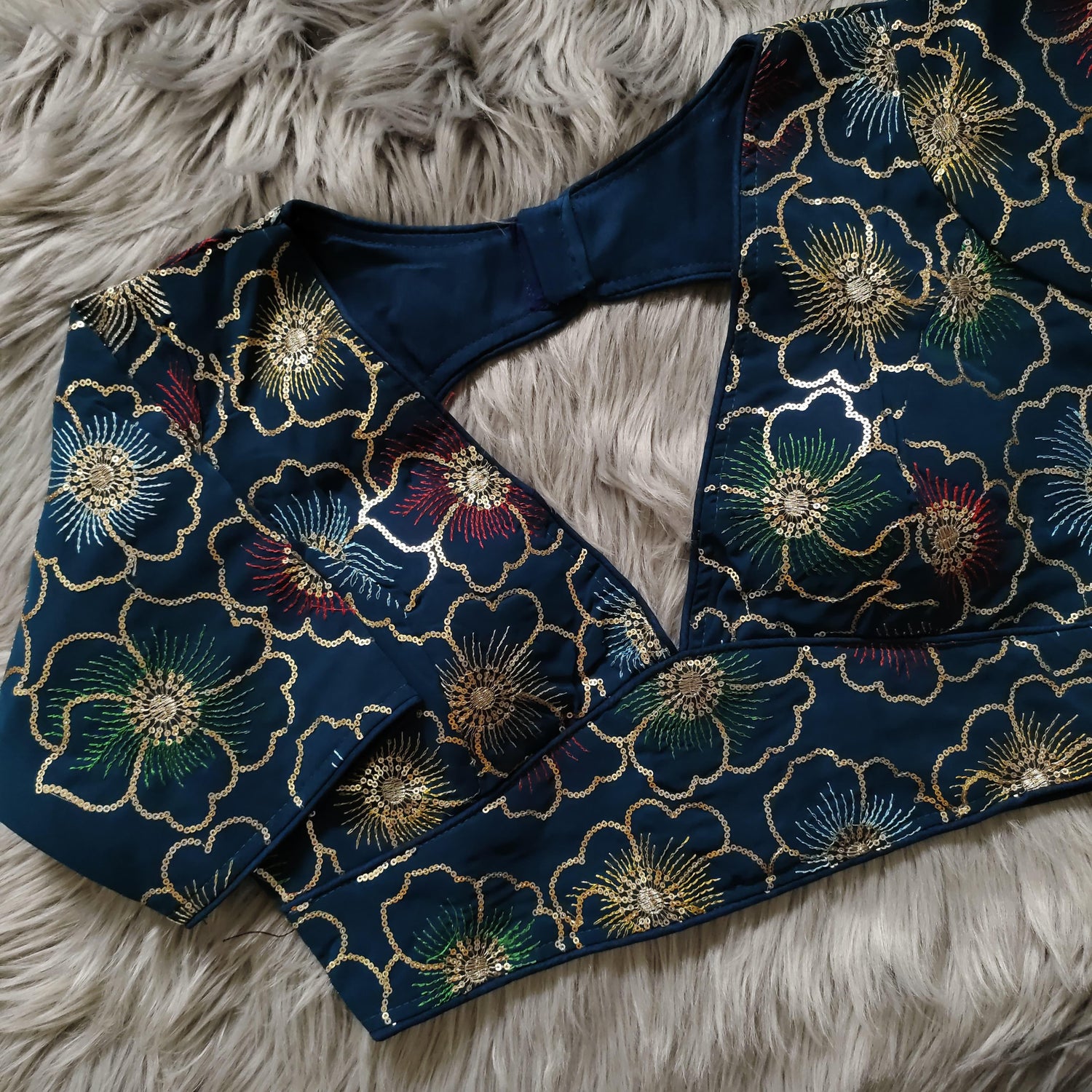 Beautiful wear Golden sequence Blouse