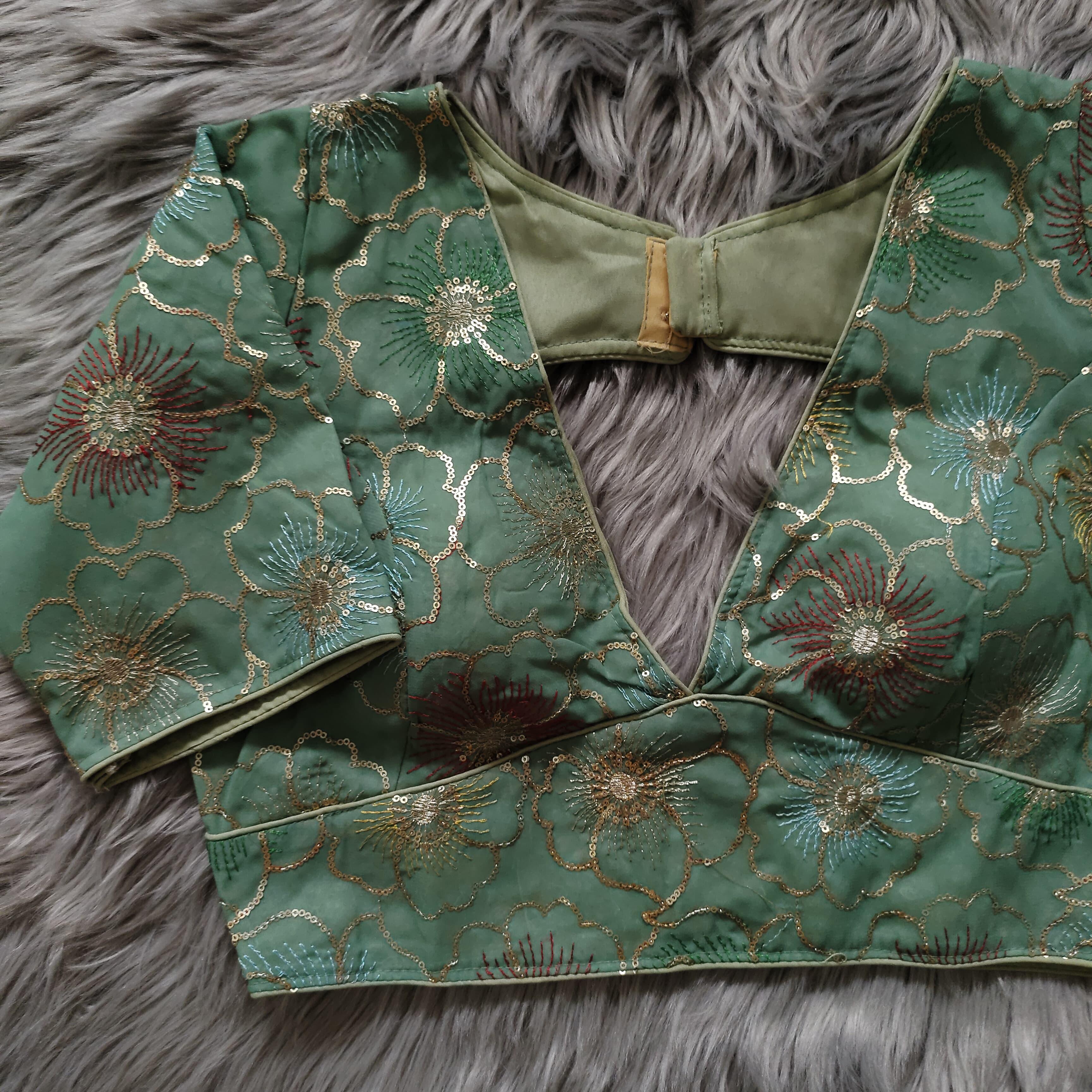 Beautiful wear Golden sequence Blouse