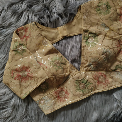 Beautiful wear Golden sequence Blouse