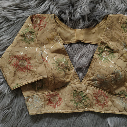Beautiful wear Golden sequence Blouse
