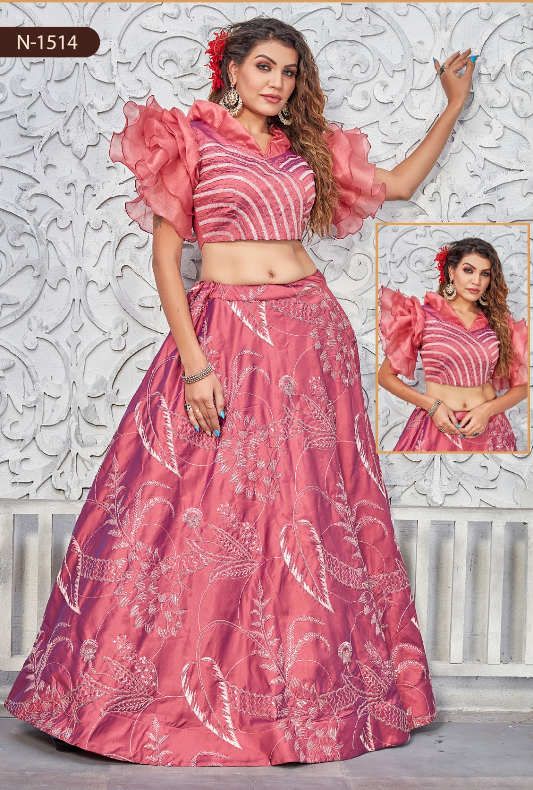 Beautiful occasion Designer Crop Top Lehenga Choli Nimaya Nina