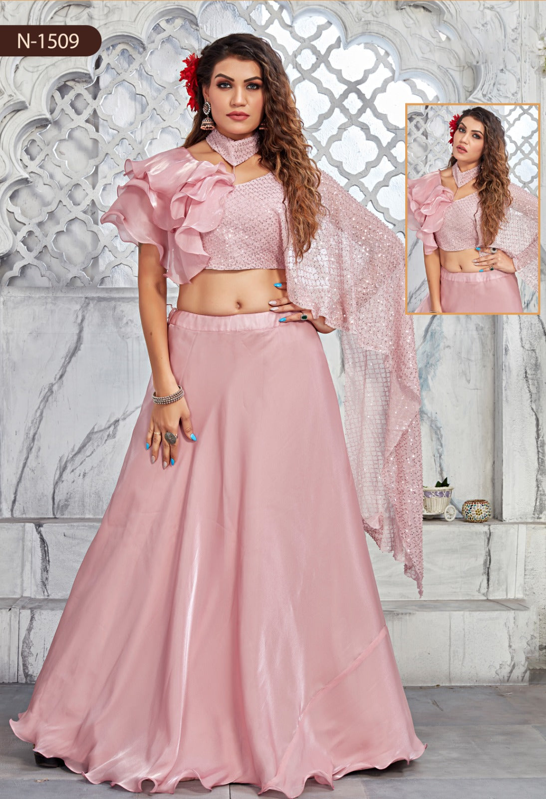 Crop Top Ghagra Choli Under 500 Party Wear Traditional Kids Girls