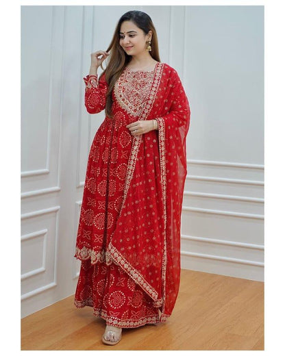 Beautiful Designer Sharara Set with Short Anarkali Top