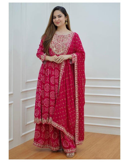 Beautiful Designer Sharara Set with Short Anarkali Top