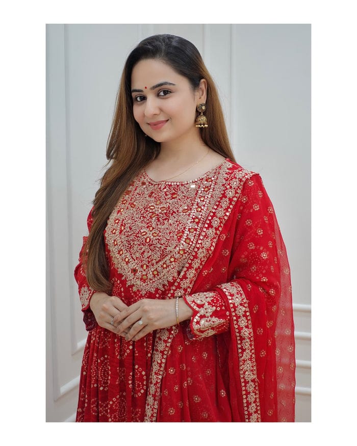 Beautiful Designer Sharara Set with Short Anarkali Top