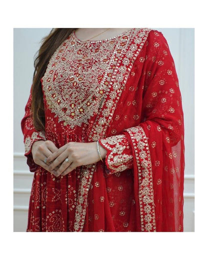 Beautiful Designer Sharara Set with Short Anarkali Top