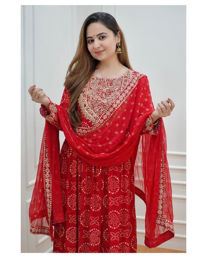 Beautiful Designer Sharara Set with Short Anarkali Top