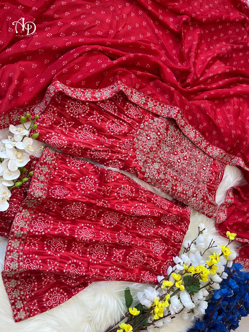 Beautiful Designer Sharara Set with Short Anarkali Top