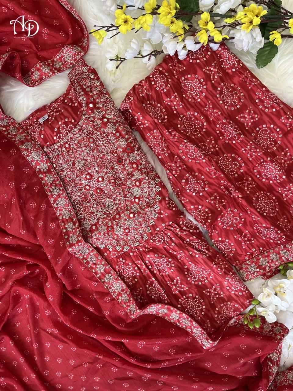 Beautiful Designer Sharara Set with Short Anarkali Top