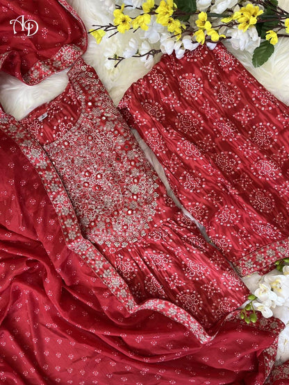Beautiful Designer Sharara Set with Short Anarkali Top