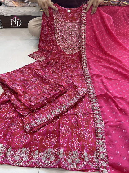 Beautiful Designer Sharara Set with Short Anarkali Top