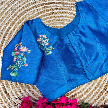 Beautiful Designer Pure Silk Decent Print Blouse