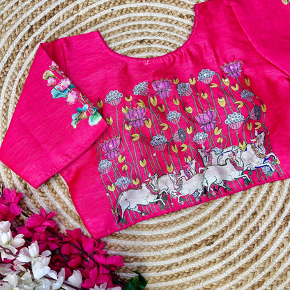Beautiful Designer Pure Silk Decent Print Blouse