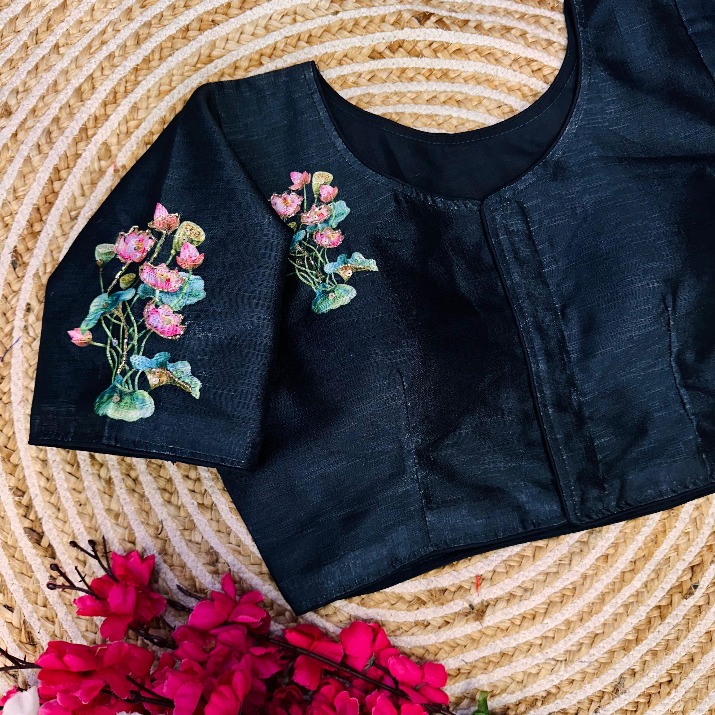 Beautiful Designer Pure Silk Decent Print Blouse