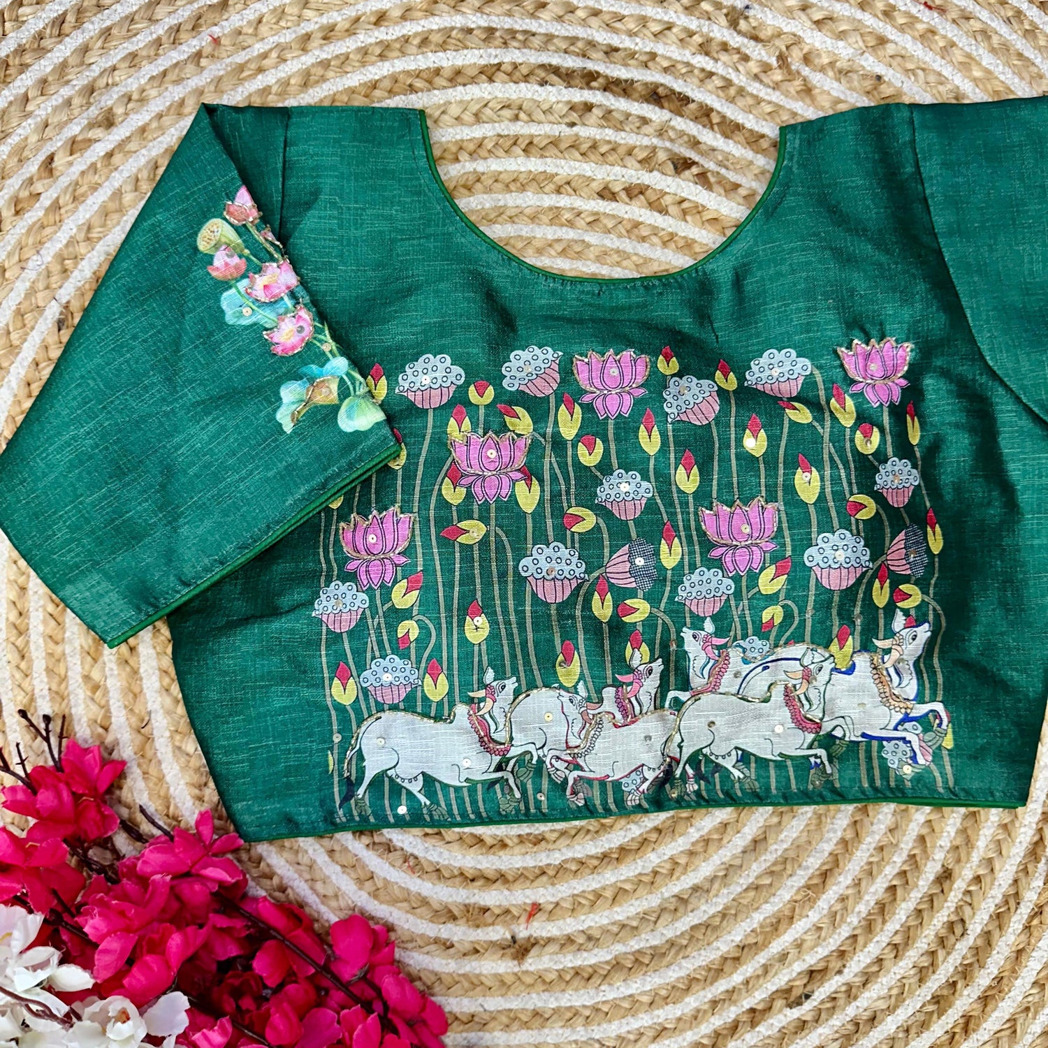 Beautiful Designer Pure Silk Decent Print Blouse