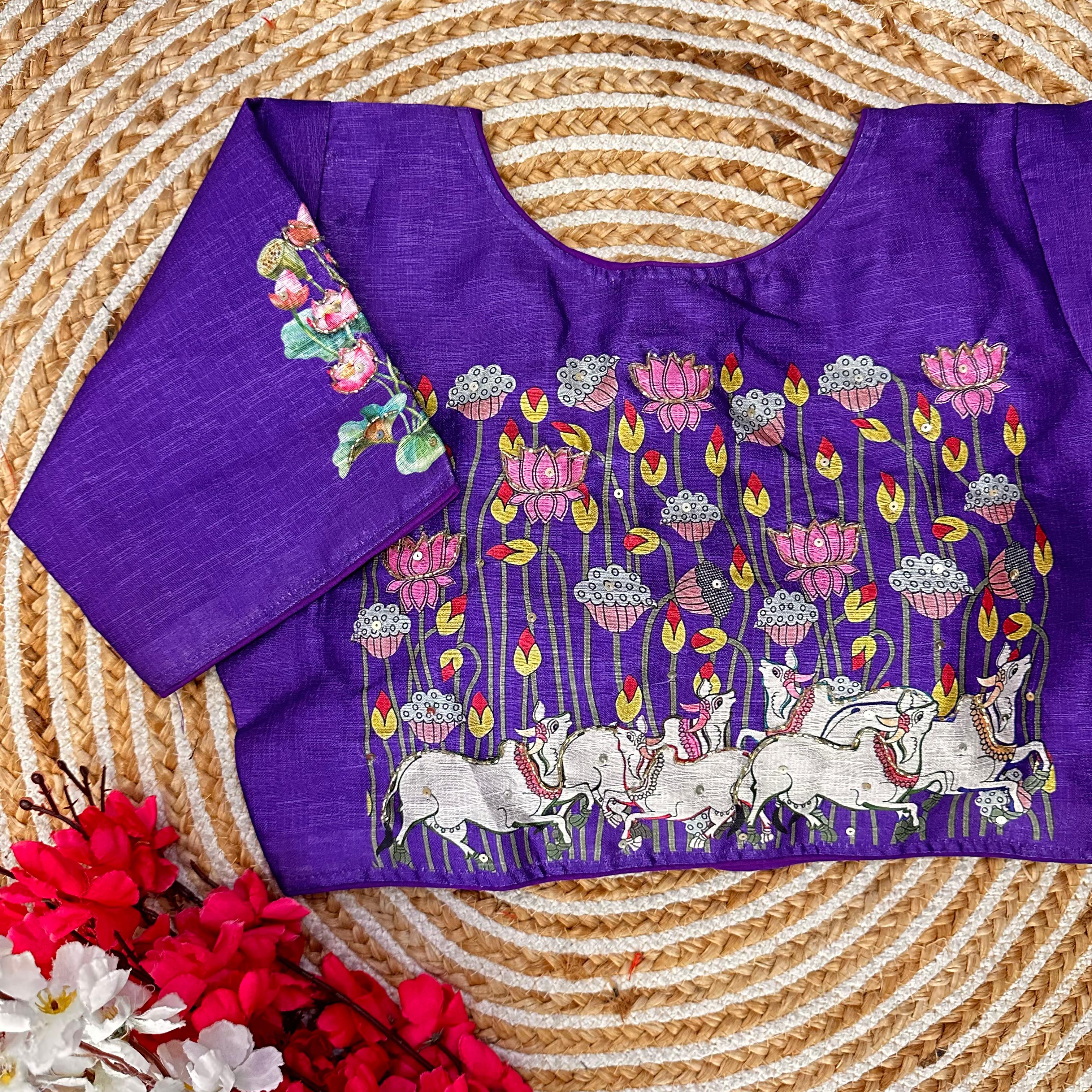 Beautiful Designer Pure Silk Decent Print Blouse
