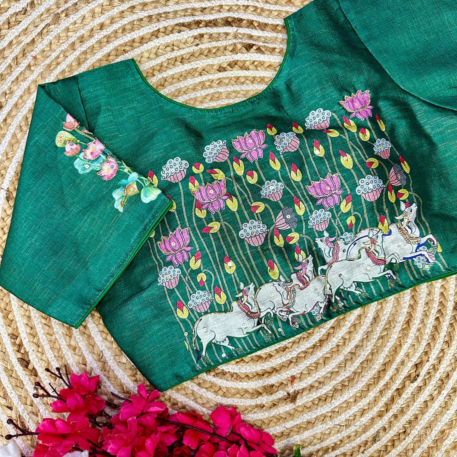 Beautiful Designer Pure Silk Decent Print Blouse