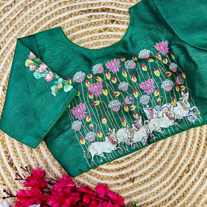 Beautiful Designer Pure Silk Decent Print Blouse