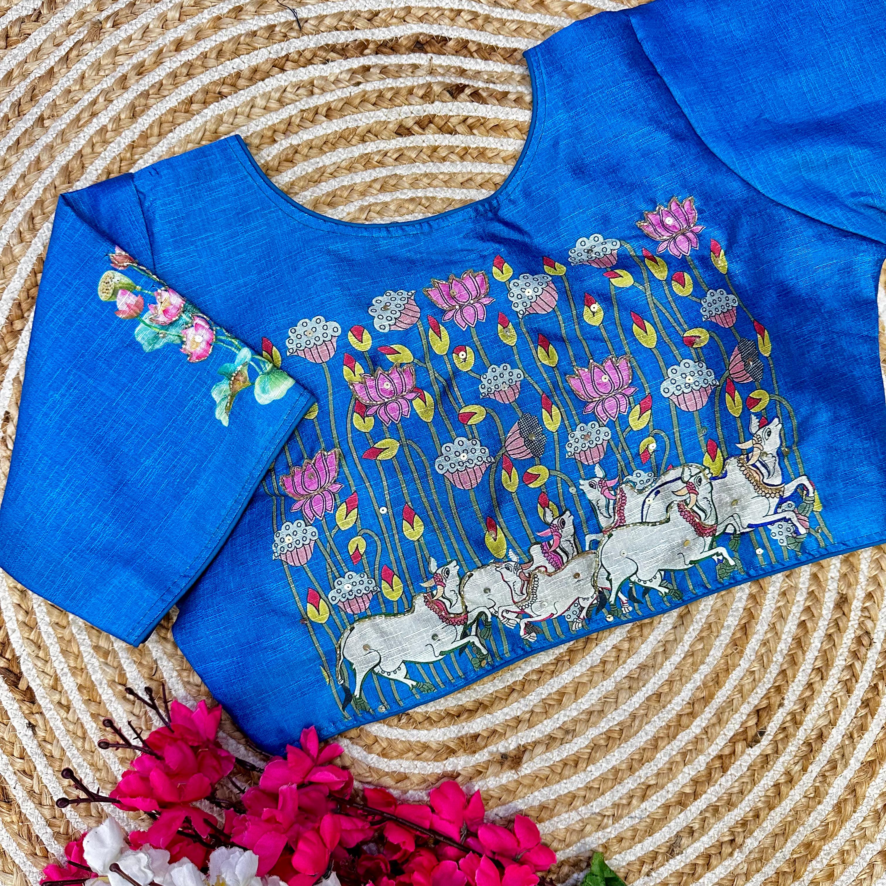 Beautiful Designer Pure Silk Decent Print Blouse