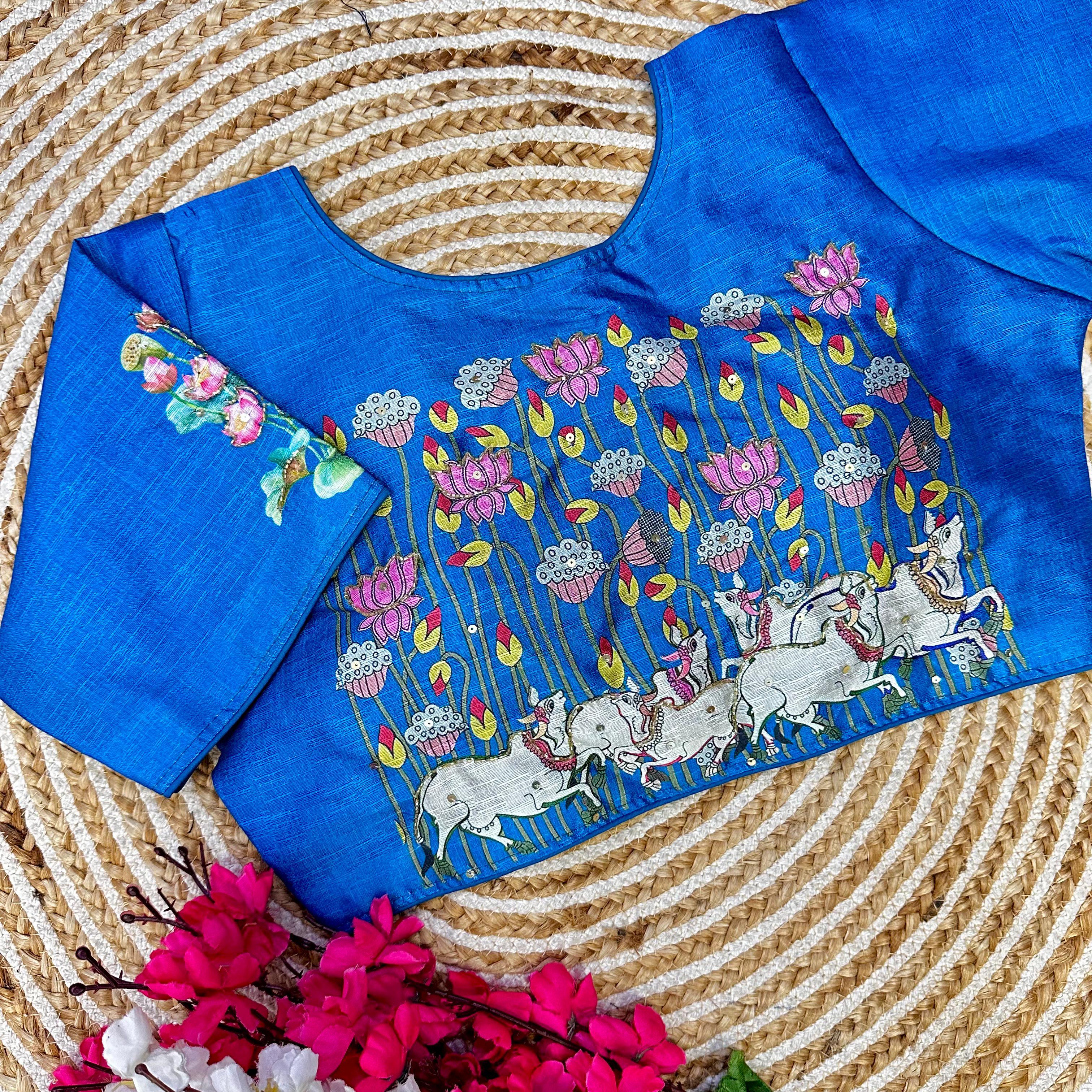 Beautiful Designer Pure Silk Decent Print Blouse