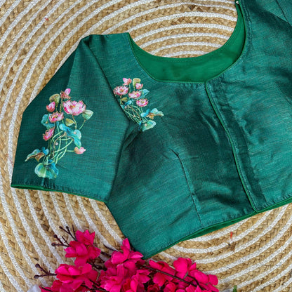 Beautiful Designer Pure Silk Decent Print Blouse
