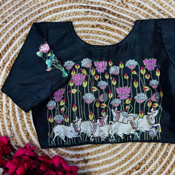 Beautiful Designer Pure Silk Decent Print Blouse