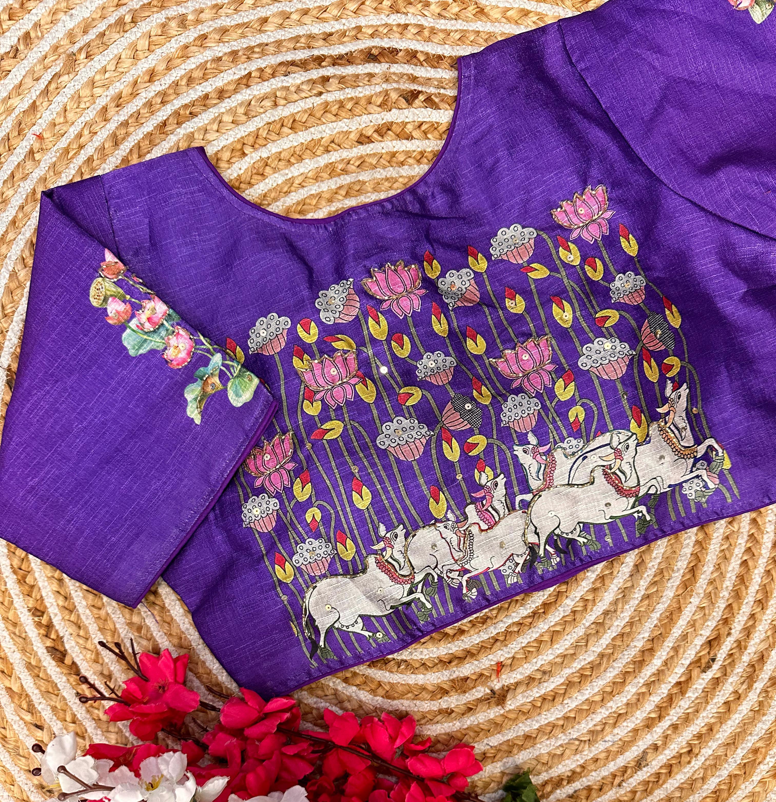 Beautiful Designer Pure Silk Decent Print Blouse