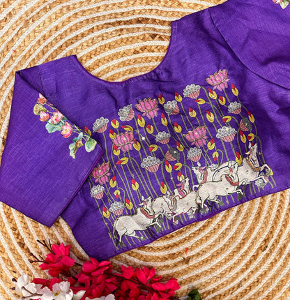 Beautiful Designer Pure Silk Decent Print Blouse