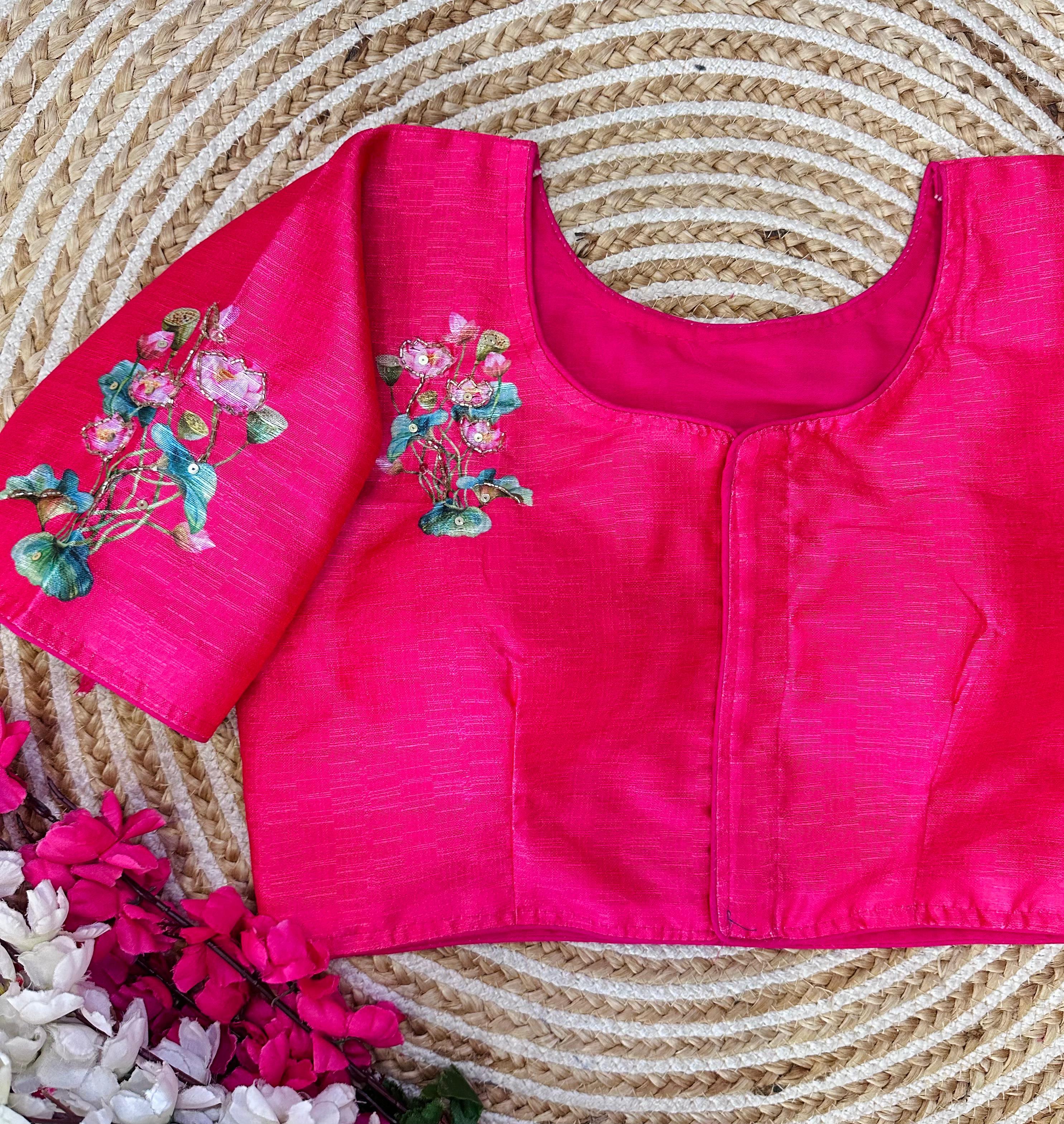 Beautiful Designer Pure Silk Decent Print Blouse