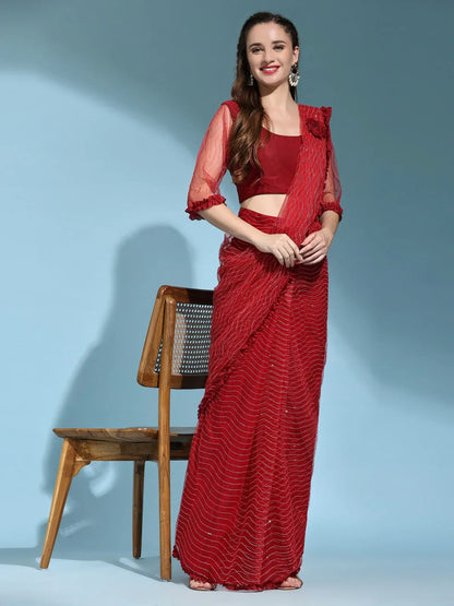 Party Wear Designer Important Ready to Wear Saree 101013