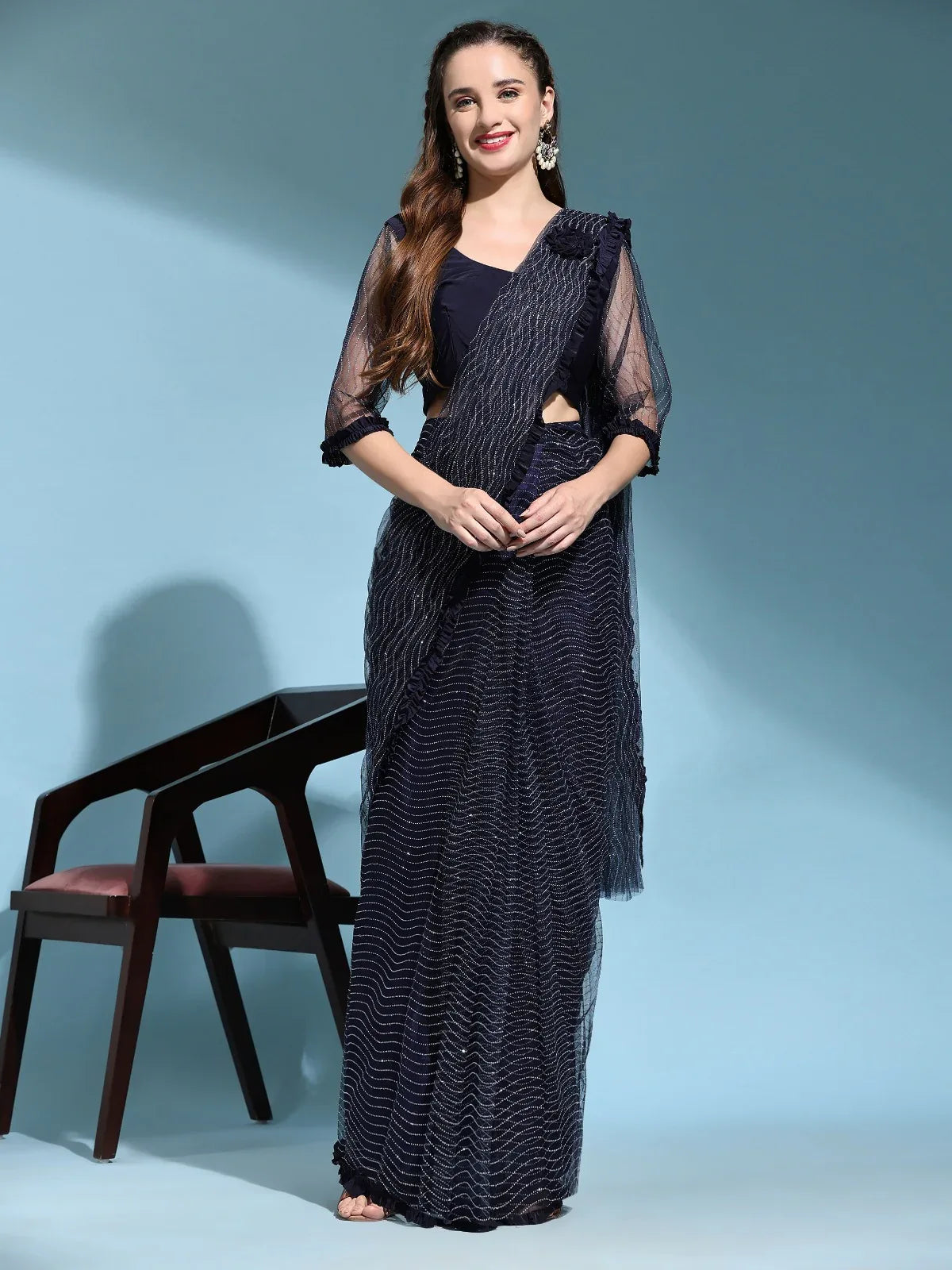 Party Wear Designer Important Ready to Wear Saree 101013