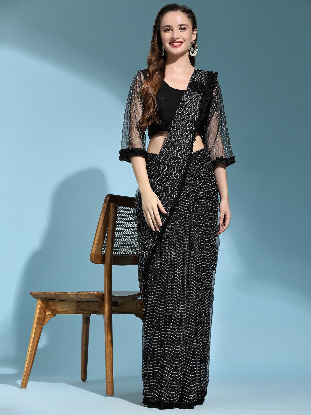 Party Wear Designer Important Ready to Wear Saree 101013