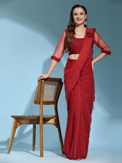 Party Wear Designer Important Ready to Wear Saree 101013