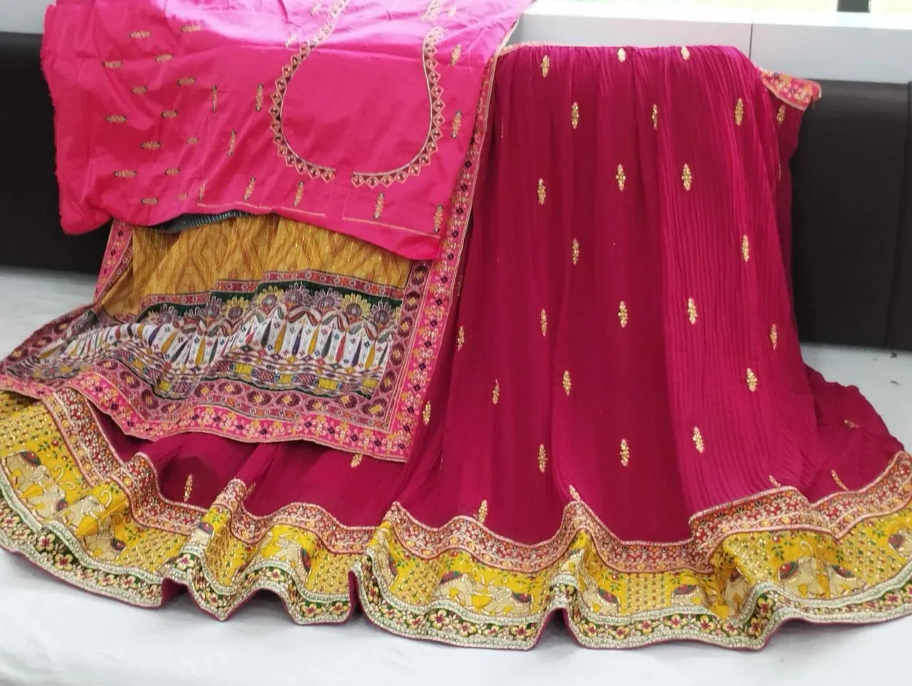 Rajasthani Traditional Special Designer Crush Georgette Lehenga Choli