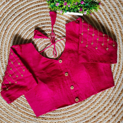 Beautiful Designer Golden Handcrafted Blouse