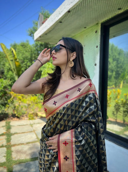 Pure soft Designer Paithani Silk Saree