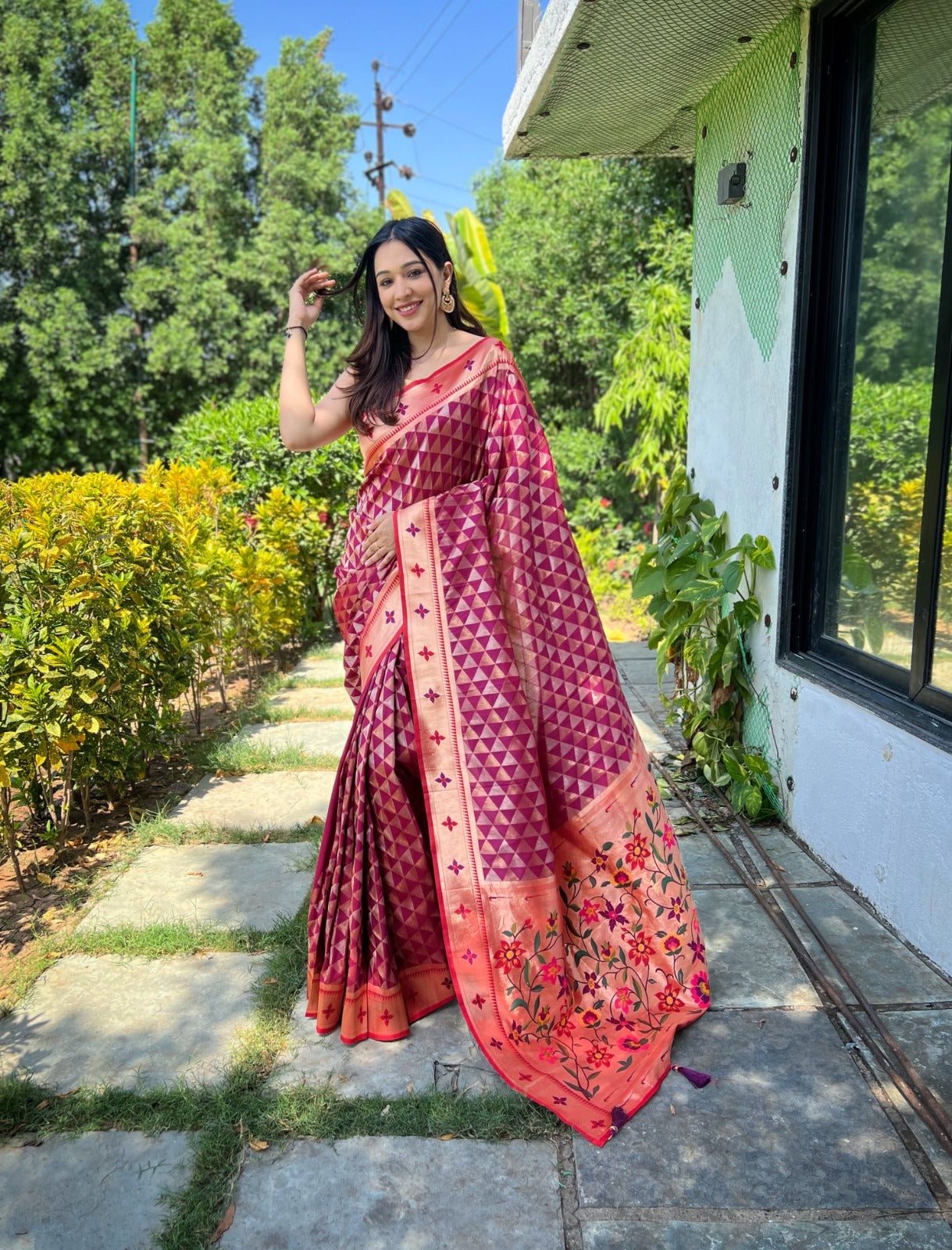 Pure soft Designer Paithani Silk Saree