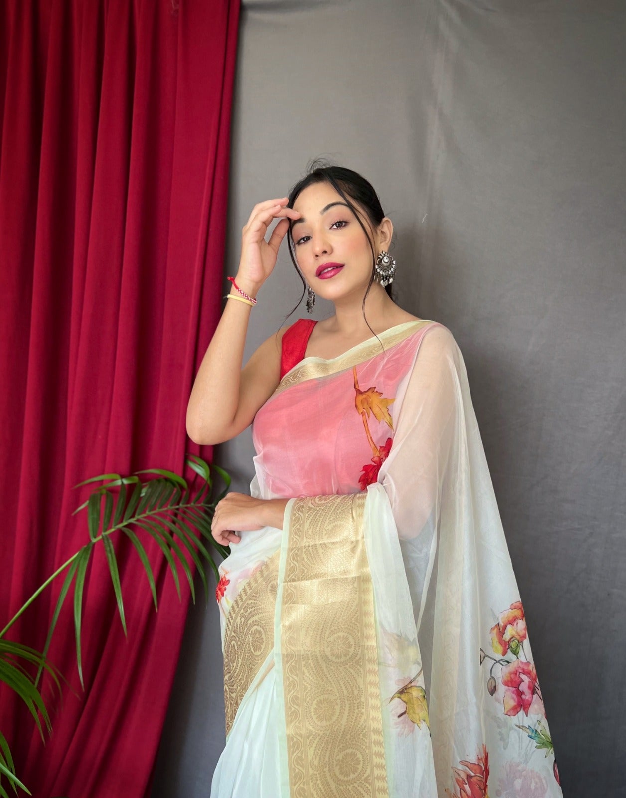 Beautiful Designer Pure Soft Orgenza Silk Pichwai Print Saree