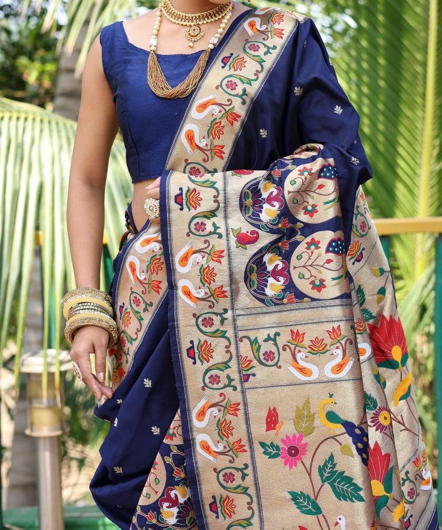 Pure Soft Designer Beautiful Gitanjali Paithani Silk Saree