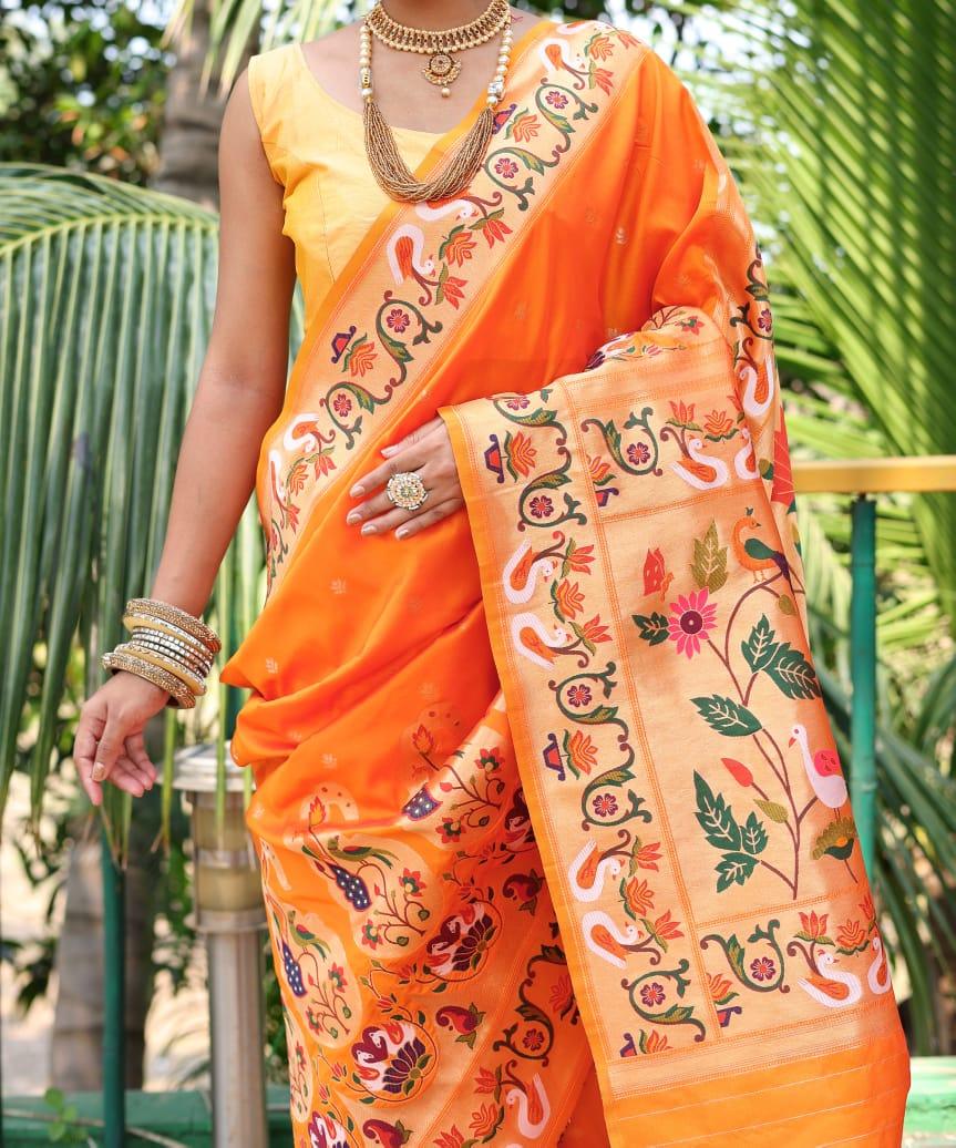 Pure Soft Designer Beautiful Gitanjali Paithani Silk Saree