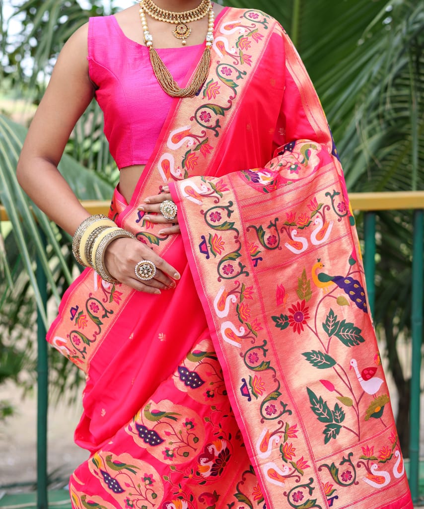 Pure Soft Designer Beautiful Gitanjali Paithani Silk Saree