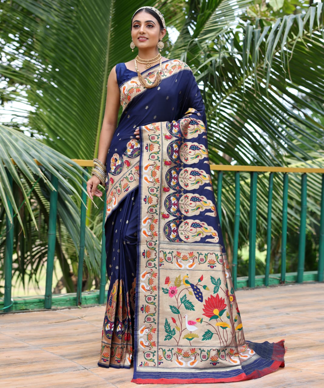 Pure Soft Designer Beautiful Gitanjali Paithani Silk Saree